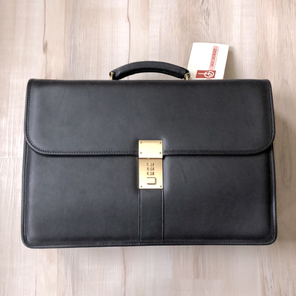 NWT Jack Georges leather briefcase